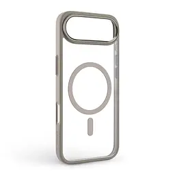 Чехол Apple iPhone 17 Air, Unit MagSafe, серый, прозрачный, магсейф, противоударный, магнитный, панель-накладка с поддержкой MagSafe, с поддержкой беспроводной зарядки, TPU+PC, защита всего корпуса, ударопрочный, ArmorStandart (ARM86309) - мініатюра 2