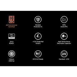 Блок живлення Zalman GV2SE 600W 80+ Bronze (ZM600-GV2SE) - мініатюра 12