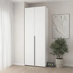 Шафа для одягу з двома штангами С-7.1 Білий/Білий Idea