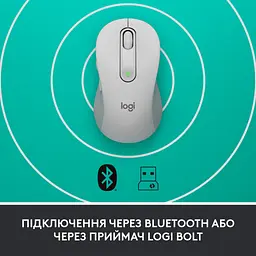 Мишка Logitech Signature M650 L Wireless Mouse for Business Off-White (910-006349) - мініатюра 3