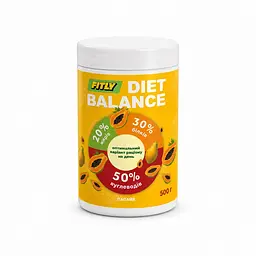 Функціональний коктейль Fitly Diet Balance, 500 г - Папая