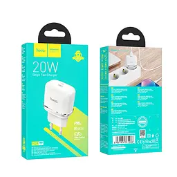 Адаптер Мережевий HOCO Victorious single port charger N24 Type-C порт 20W чорний - мініатюра 2
