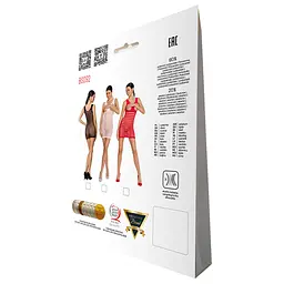 Бодістокінг-сукня з відкритими грудями Passion BS092 red - мініатюра 5
