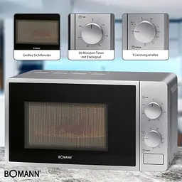 Мікрохвильова піч Bomann MWG 6015 CB silver (MWG6015CB silver) - мініатюра 2