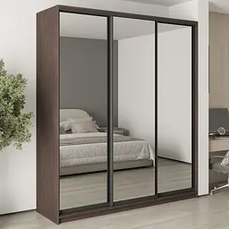 Шафа-купе тридверна MebelStar Комбо BG 3 Дзеркала 210x45x240 см Дуб рістрето (MBS-9891)