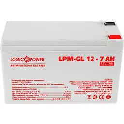 Батарея до ДБЖ LogicPower LPM-GL 12В 7Ач (6560) - мініатюра 2