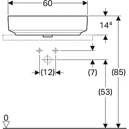 Раковина Geberit VariForm 60 500.781.01.2, Білий - мініатюра 4