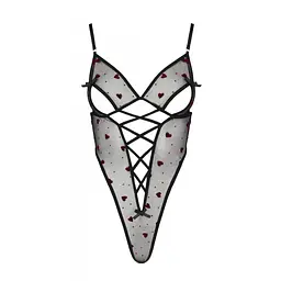 Еротичний боді з малюнком Passion LOVELIA Body black L/XL - мініатюра 5