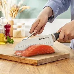 Tefal Набір ножів Ice Force, 5 пр., з дерев'яною колодкою, нержавіюча сталь, плаcтик, чорний - мініатюра 7