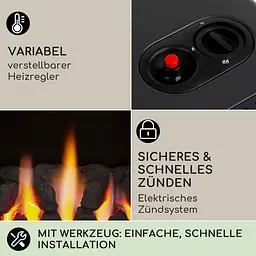 Газовий обігрівач камін Blumfeldt Andora Flame (10035407) - мініатюра 3