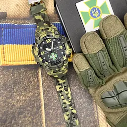 Наручний годинник чоловічий 003CMGRDPS ДПС Зелений камуфляж + Коробка. Patriot acs0031060 - мініатюра 2