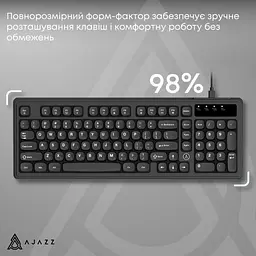 Клавіатура Ajazz AF98 USB UA Black (AF98-B) - мініатюра 9