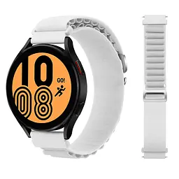 Ремінець для Xiaomi Amazfit GTS 2 2e 3 4 mini - білий Watchbands NormalCloth Wave ширина кріплення 20мм нейлоновий (W26-6WB67878447) - мініатюра 2