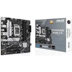 Материнська плата Asus Prime LGA1700, B760M-A D4-CSM, B760, 4xDDR4, Int.Video(CPU), 4xSATA3, 2xM.2, 3xPCI-E 16x 4.0, Realtek 7.1, Realtek 2.5Gb, 5xUSB3.2/7xUSB2.0, HDMI/DP, MicroATX - мініатюра 2