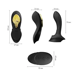 Смарт-вібратор у трусики Zalo - AYA Obsidian Black, насадка та пульт ДК - мініатюра 3