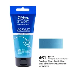 Фарба акрилова Церулеум (461) 75 мл ROSA Studio (4823098543862)