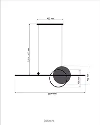 Підвісний стельовий світильник Babich Studio Mid G-1500 Black (RAL 9005) - мініатюра 5