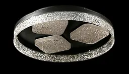Люстра стельова LED Splendid Ray L2972/470/3+1, 112W, чорний, сучасний стиль з пультом, димер, 47 см