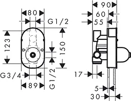 Прихована частина Hansgrohe Focus S 31741180 - мініатюра 2