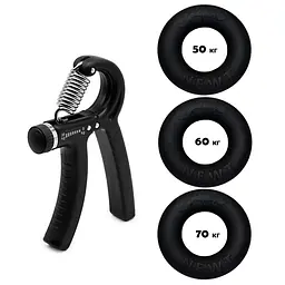 Набір кистьових еспандерів кільце+еспандер ножиці Power Grip Set3 NE-1589-60