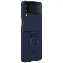 Чохол Silicone Cover with Ring для Samsung Galaxy Flip 4 (F721) (EF-PF721TNEGUA) Navy Blue