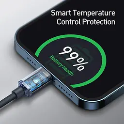 Кабель Baseus Crystal Shine Series Fast Charging Data Cable Type-C to iP 20W 2m CAJY000301 Black - мініатюра 8