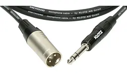 Балансный аудио кабель Jack 6.3 TRS Stereo - XLR Male 3м KLOTZ GRG1MP03.0 - мініатюра 2