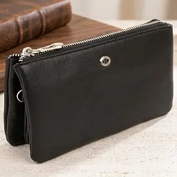 Місткий клатч на два відділення жіночий ST Leather 19246 чорний