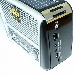 Радіоприймач Bluetooth із сонячною панеллю сірий портативна колонка радіо Golon RX-455S - мініатюра 2