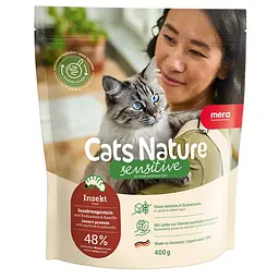 Сухий корм для котів із чутливим травленням Mera Cats Nature Sensitive Insekt (Insekt) з комахами 400 г