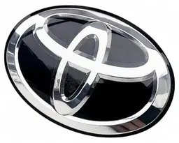 Емблема під склом Toyota Чорна 150х102 мм на скотчі (Завод) - мініатюра 3