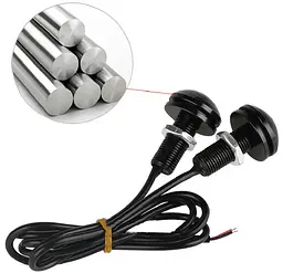 LED Денні ходові вогні ДХО очі врізні D23 мм 1.5W 12V (SOB 2smd) Білі 2 шт. - мініатюра 3