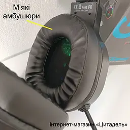 Навушники ігрові G607 USB з мікрофоном/регулюванням гучності та RGB підсвічуванням - мініатюра 6