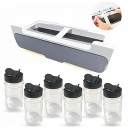 Підвісна полиця для спецій пластикова на липкій стрічці Under-shelf Spice Rack - мініатюра 6