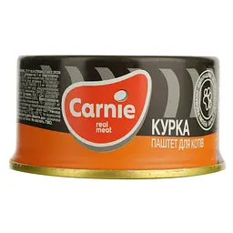 Вологий корм для котів Carnie Паштет м'ясний з куркою 90 г (90013) - мініатюра 2