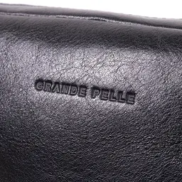 Сумка бананка прямокутного формату із якісної натуральної шкіри GRANDE PELLE 22576 чорна - мініатюра 6