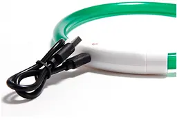 Нашийник для собак зелений 50см USB LED нашийник для цуценят з підсвічуванням відрізний - мініатюра 6