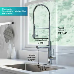 Змішувач для кухні Kraus Artec Pro KPF-1603SFACBMB, Чорний матовий - мініатюра 3