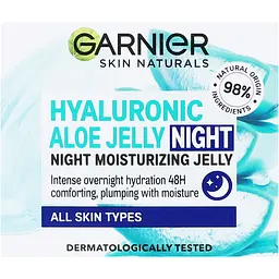 Зволожуючий нічний гіалуроновий алое-гель Garnier Skin Naturals для всіх типів шкіри обличчя, 50 мл - мініатюра 6