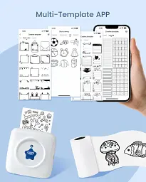 Міні Bluetooth термопринтер Vretti TP2-Y з комплектом із 10 рулонів паперу - мініатюра 5
