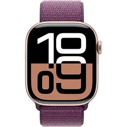 Смарт-годинник Apple Watch Series 10 GPS 46mm Rose Gold Aluminum Case with Light Plum Sport Loop MWWV3