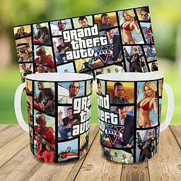 Набір: дитяча сумка-бананка+кружка GTA «Grand Theft Auto V» 32х15см, бананка для хлопчика через плече на подарунок (00882) - мініатюра 3