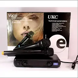Радіомікрофон з базою UKC EW-500 Vocal Set (2 бездротові мікрофони) - мініатюра 3