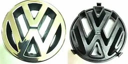 Емблема для Volkswagen Passat Golf 115 мм пластикова Плоска скотч