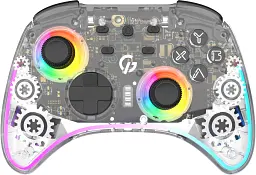 Геймпад GamePro GPX13T 2.4G/BT 5.1/USB/PC/iOS/Android RGB Transparent (GPX13T) UA