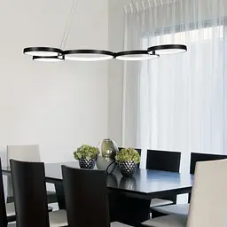 Люстра Brille стельова підвісна лофт в хол LED BL-847S/76W WW BK - мініатюра 6