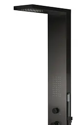 Душова панель Corsan Tugela black S029MBL, Чорний матовий - мініатюра 2