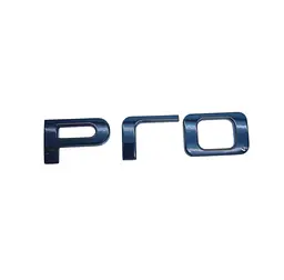 Емблема напис PRO для BYD чорний глянець 50×50 мм пластик (на скотчі)