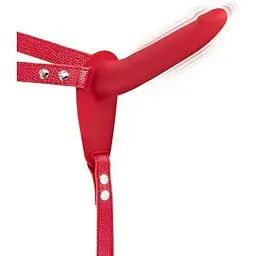 Страпон з вібрацією Fetish Tentation Vibrating Strap-On With Dildo Red