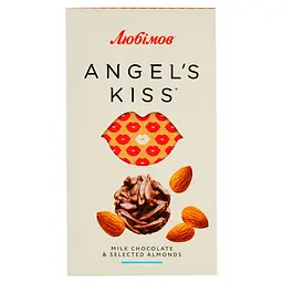 Уцінка. Цукерки шоколадні Любімов Angel's kiss молочні з мигдалем 100 г  - мініатюра 2